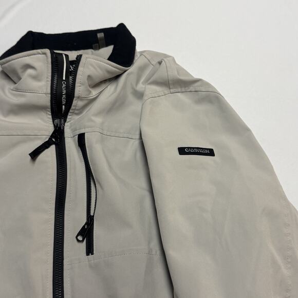 Calvin Klein Women's Ivory Zip Up Winter Jacket Size XL Sherpa Lined - Picture 9 of 16